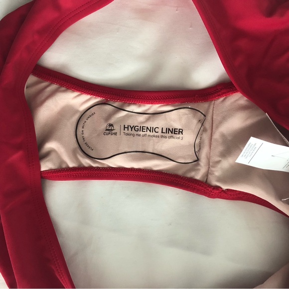 CUPSHE Red Classic Hipster Bikini Bottom Medium - Picture 3 of 6